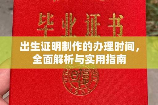渭城出生证明制作的办理时间，全面解析与实用指南
